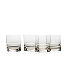Cal Smoke Ombre Double Old Fashioned Glasses Set of 4, 15.5 oz
