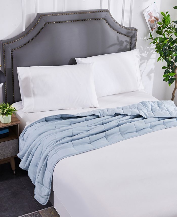 Dream Theory Arctic Comfort Cooling Weighted Blanket, 12 lb & Reviews Blankets & Throws Bed