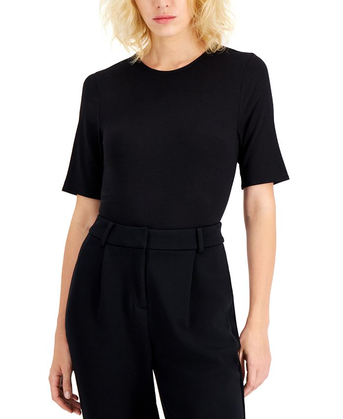 Alfani Crewneck Bodysuit, Created for Macy's Macy's