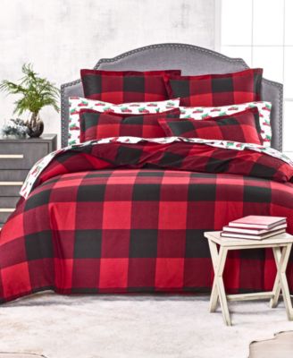 flannel buffalo plaid duvet cover