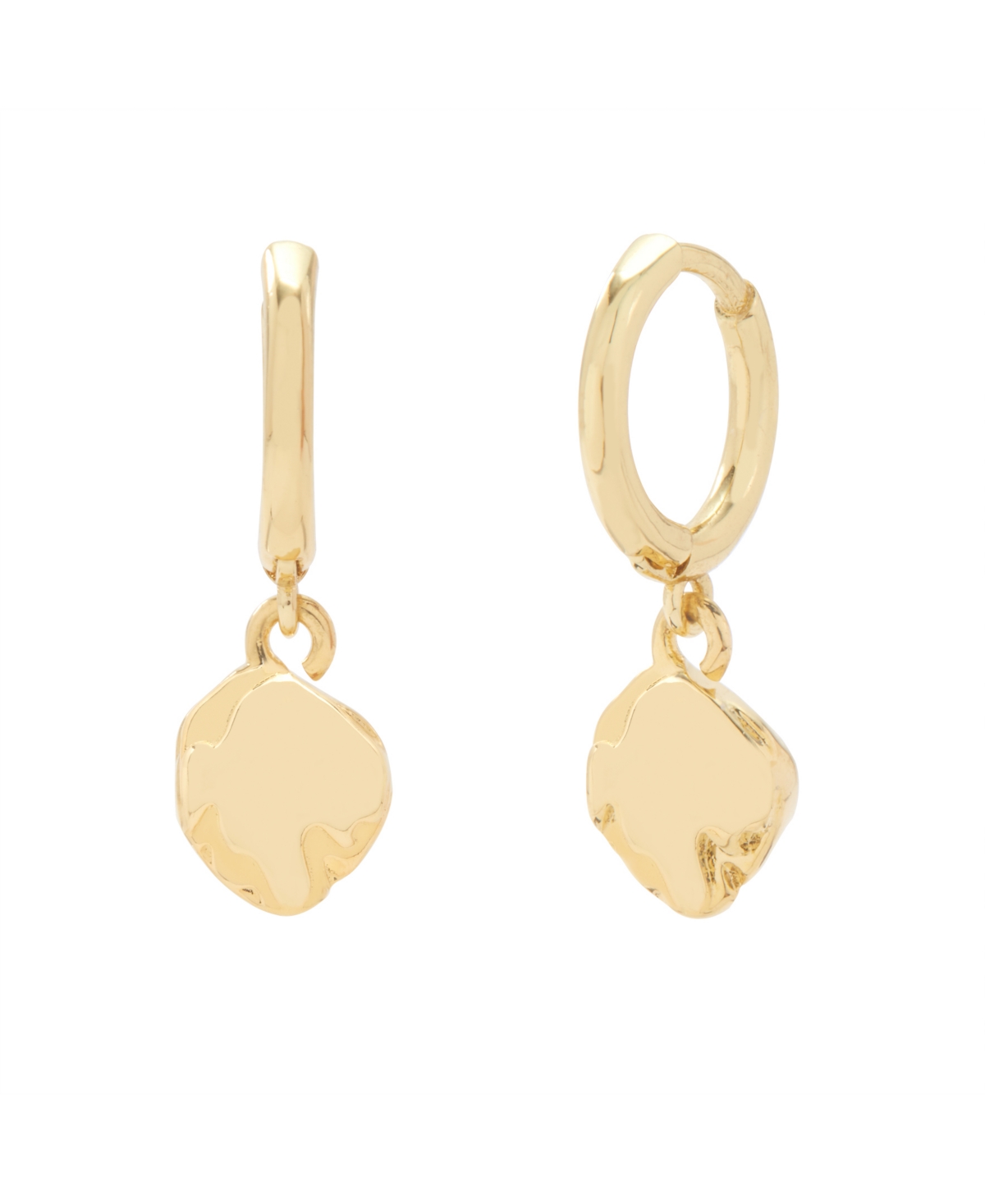 Camille Charm 14K Gold Plated Huggie Earrings - Gold-Plated