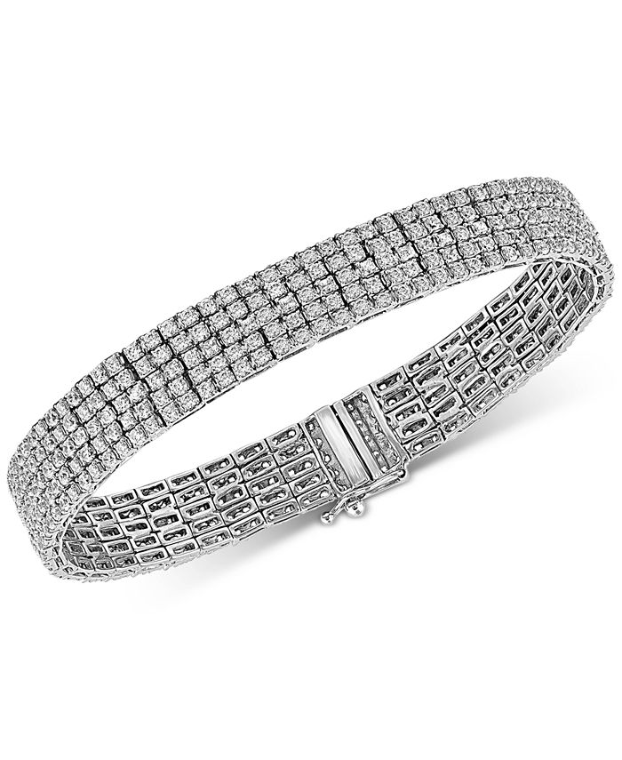 Macy's Diamond Multirow Tennis Bracelet (10 ct. t.w.) in 14k White Gold
