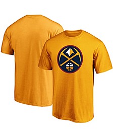 Men's Gold Denver Nuggets Primary Team Logo T-shirt