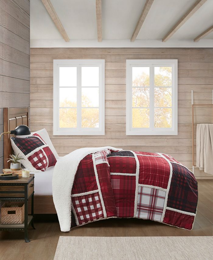 Premier Comfort Patchwork Sherpa 2Pc. Comforter Set, Twin Macy's