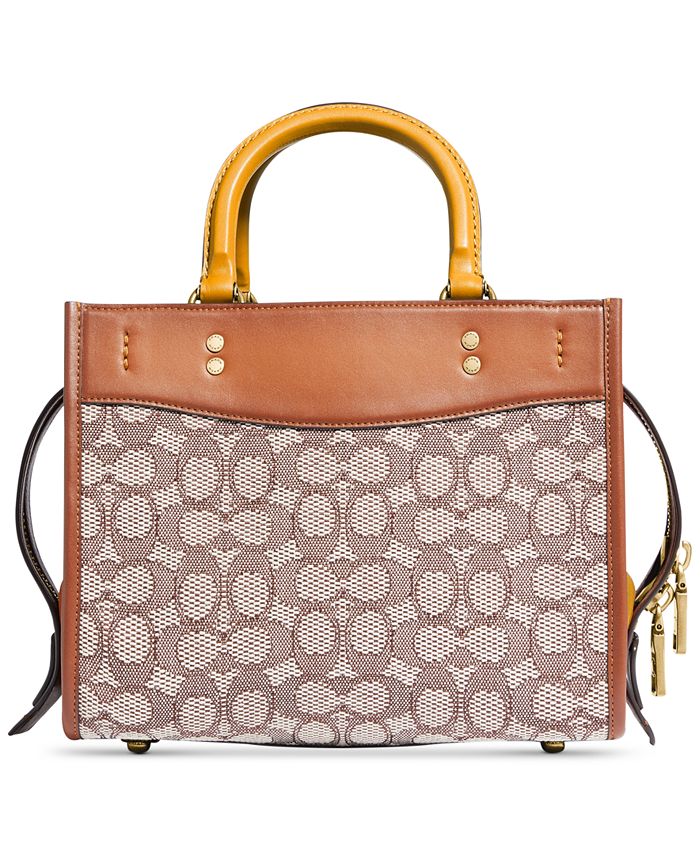 COACH Rogue 25 Signature Jacquard Satchel Macy's