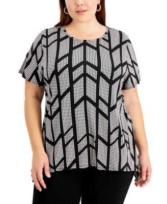 Alfani - Plus Size Printed Top