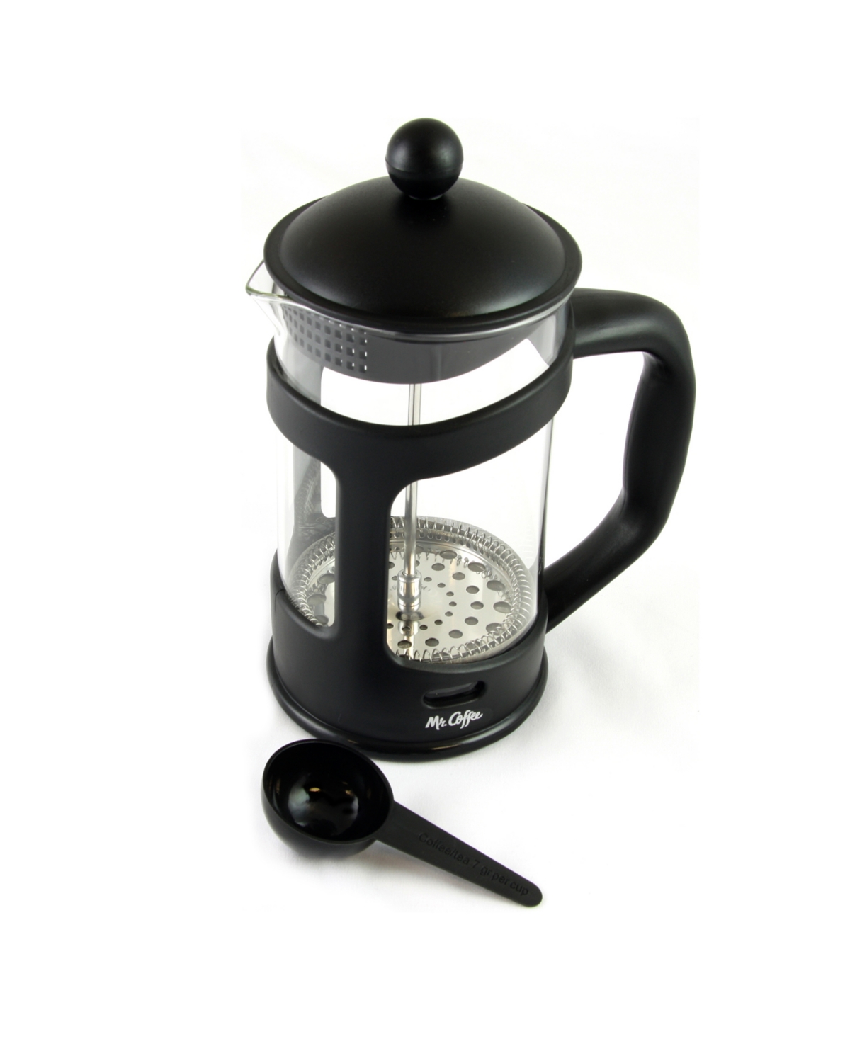 MR COFFEE BRIVIO 28 OUNCE GLASS FRENCH PRESS COFFEE MAKER WITH PLASTIC LID