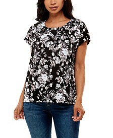 Women's Dolman Sleeve Top with Curved Bar