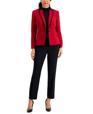 Le Suit One-Button Blazer and Slim-Leg 