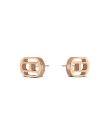 Women's Two-Tone Stainless Steel Stud Earring