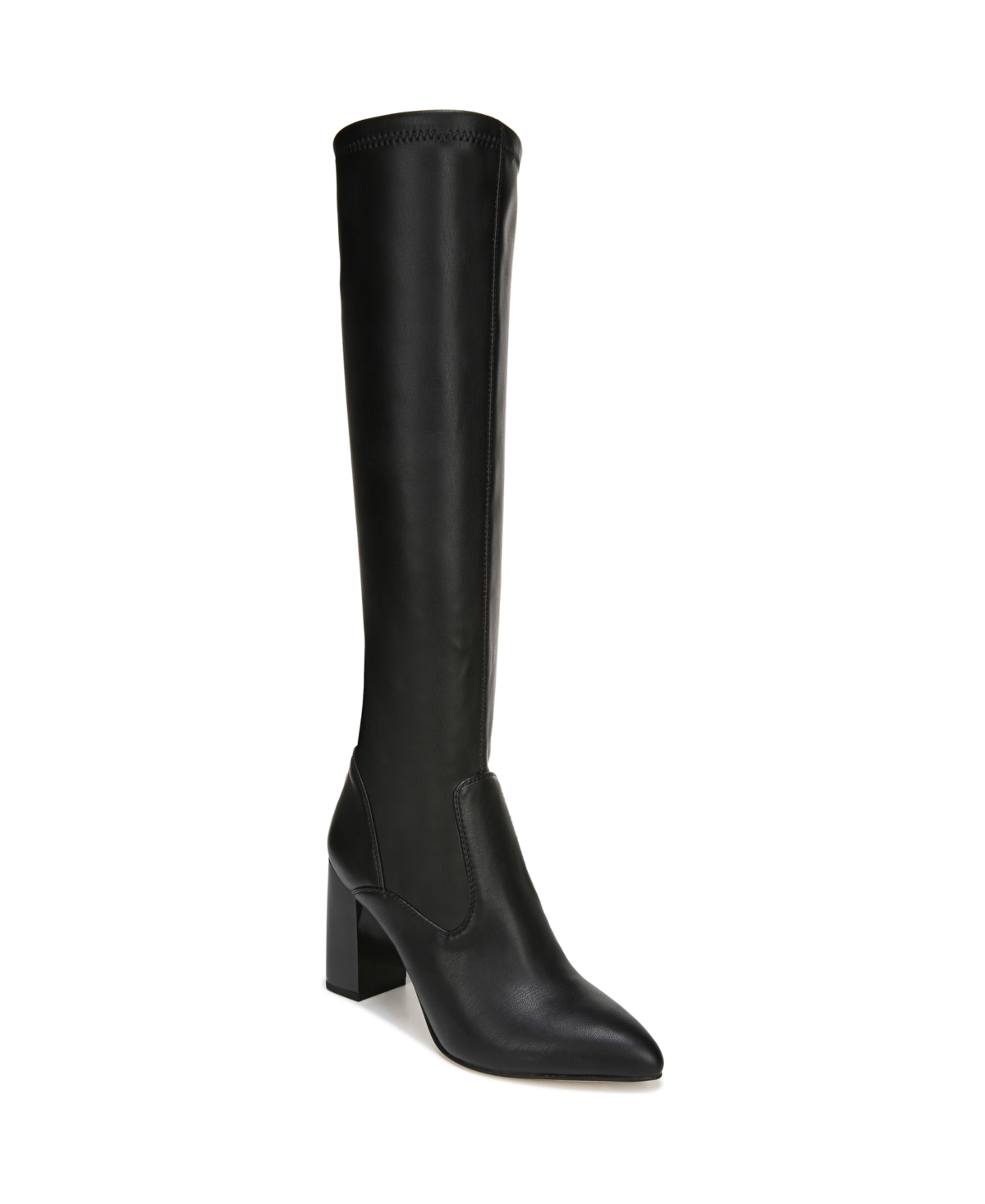 Katherine Wide Calf Knee High Boots - Black Fabric