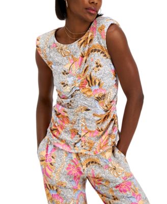 INC International Concepts - Cotton Ruched Top