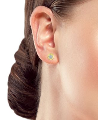 Cubic Zirconia Star Cluster Disc Stud Earrings, Created for Macy's