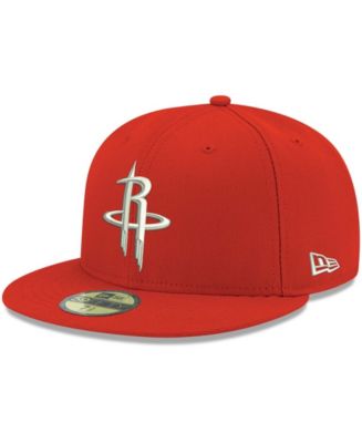 New Era Men's Houston Rockets Official Team Color 59FIFTY Fitted Cap ...