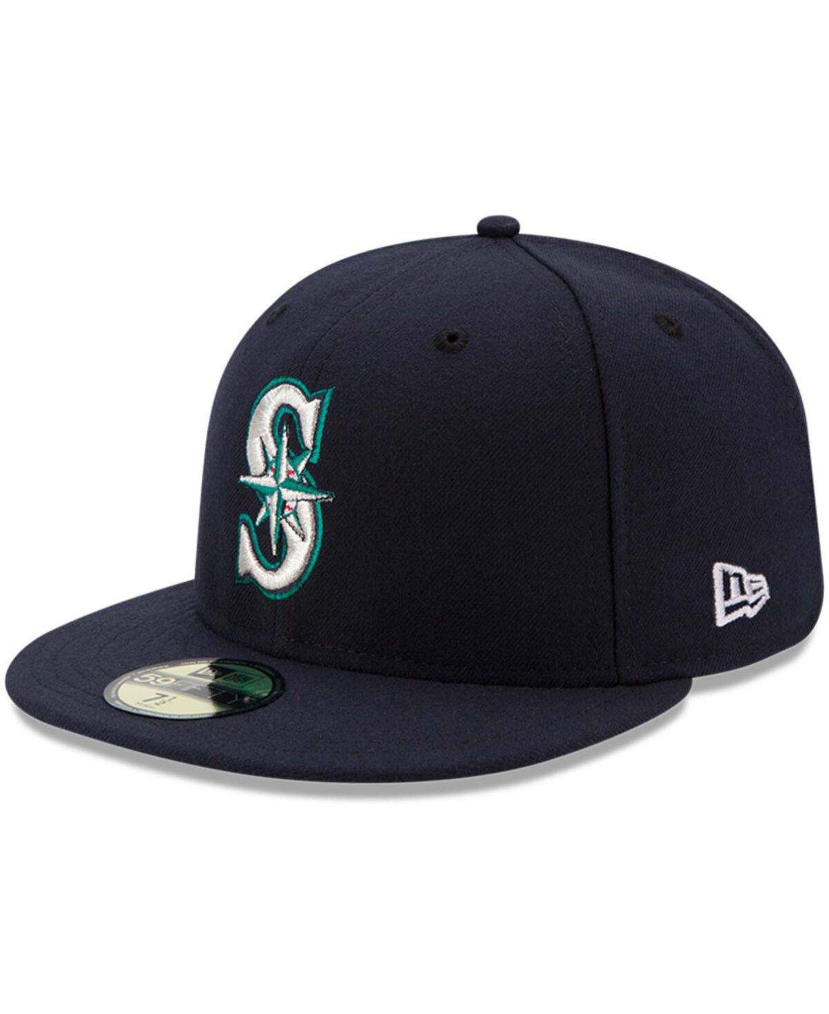 Мужская темно-синяя приталенная шляпа Seattle Mariners Authentic Collection On Field 59 размера пятьдесят на пятьдесят