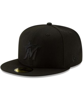 Men's Black Miami Marlins 2019 Black-on-Black 59FIFTY Fitted Hat