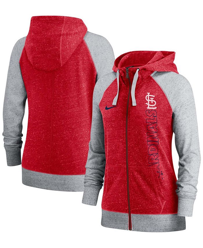 Nike - Women's Red St. Louis Cardinals In Pocket Gym Vintage Full-Zip Hoodie