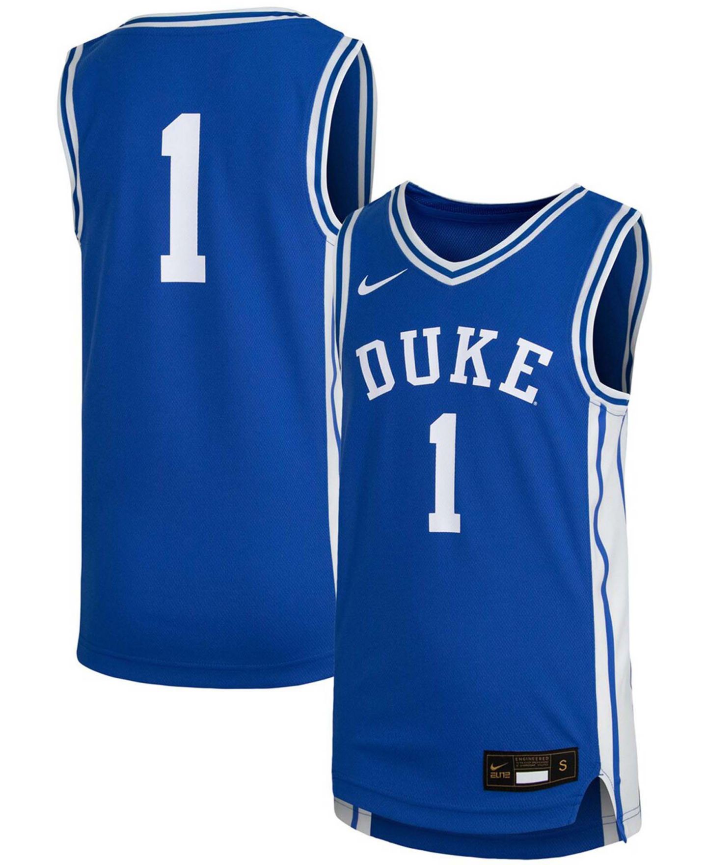 Детская баскетбольная джерси Nike Duke Blue Devils #1 Replica Team — фото 3
