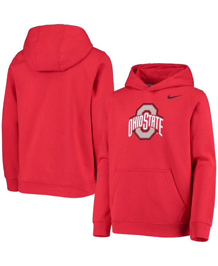 Nike Youth Ohio State Buckeyes Stadium Club Fleece Pullover Hoodie