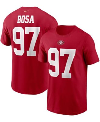 Men's Nike Nick Bosa Scarlet San Francisco 49ers Name & Number T-Shirt Size: Medium