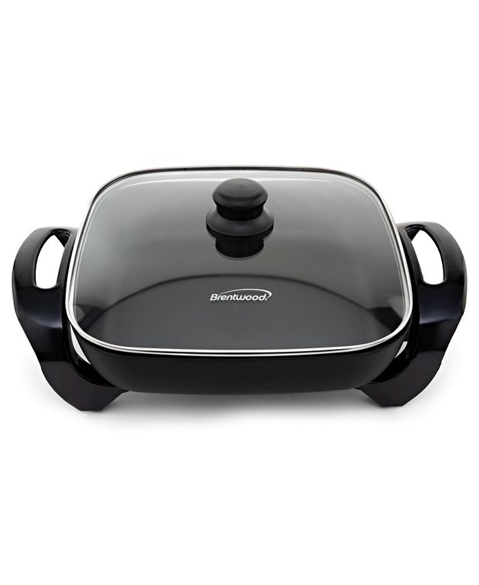 De'Longhi Electric Skillet with Tempered Glass Lid, 16 X 12, Black