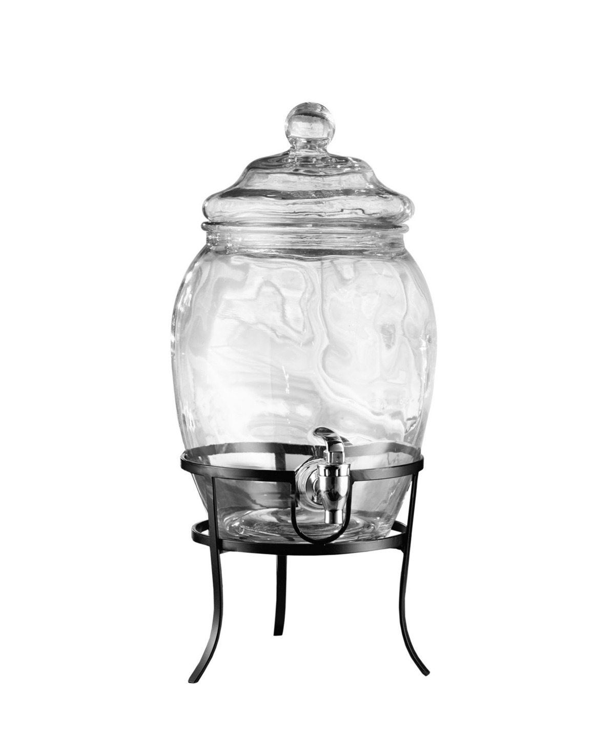 Style Setter Fortuna 2 Gallon Beverage Dispenser With Metal Stand In Clear