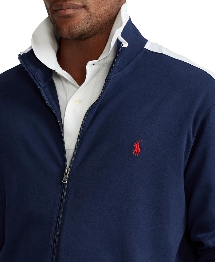 Polo Ralph Lauren Men's Big & Tall Soft Cotton Track Jacket - Macy's
