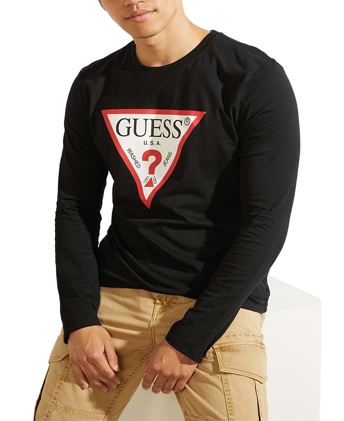 GUESS Men's Eco Long-Sleeve T-Shirt - Macy's