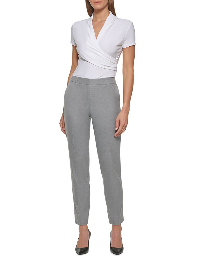 DKNY Women's Essex Ankle Pants Green Size 12