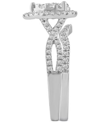 Diamond Teardrop Cluster Bridal Set (3/4 ct. t.w.) in 14k White, Yellow or Rose Gold