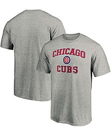 Men's Heathered Gray Chicago Cubs Heart Soul T-shirt