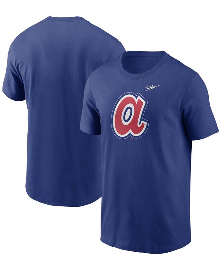 Nike Men's Atlanta Braves Blue Cooperstown Logo Pullover Hoodie