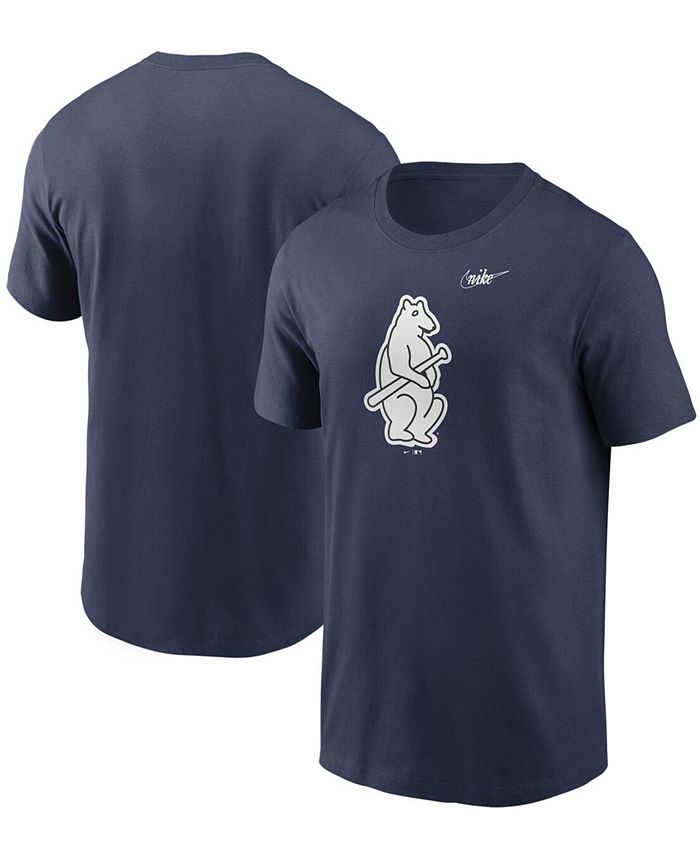 Men's Chicago Cubs Nike Navy Cooperstown Collection Logo T-Shirt