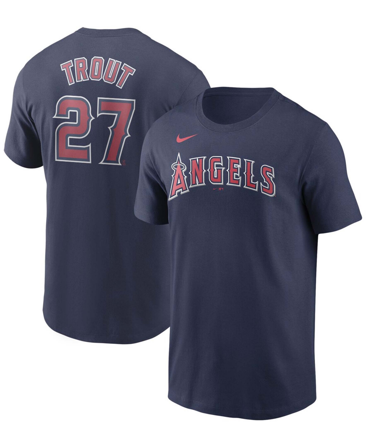 Men's Mike Trout Navy Los Angeles Angels Name Number T-shirt