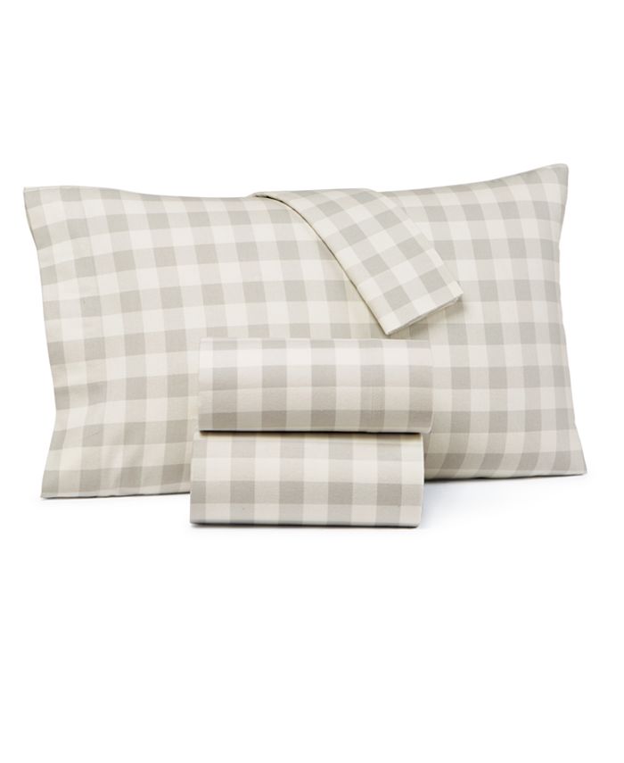 Martha Stewart Collection Printed Cotton Flannel 3-Pc. Twin Sheet Set