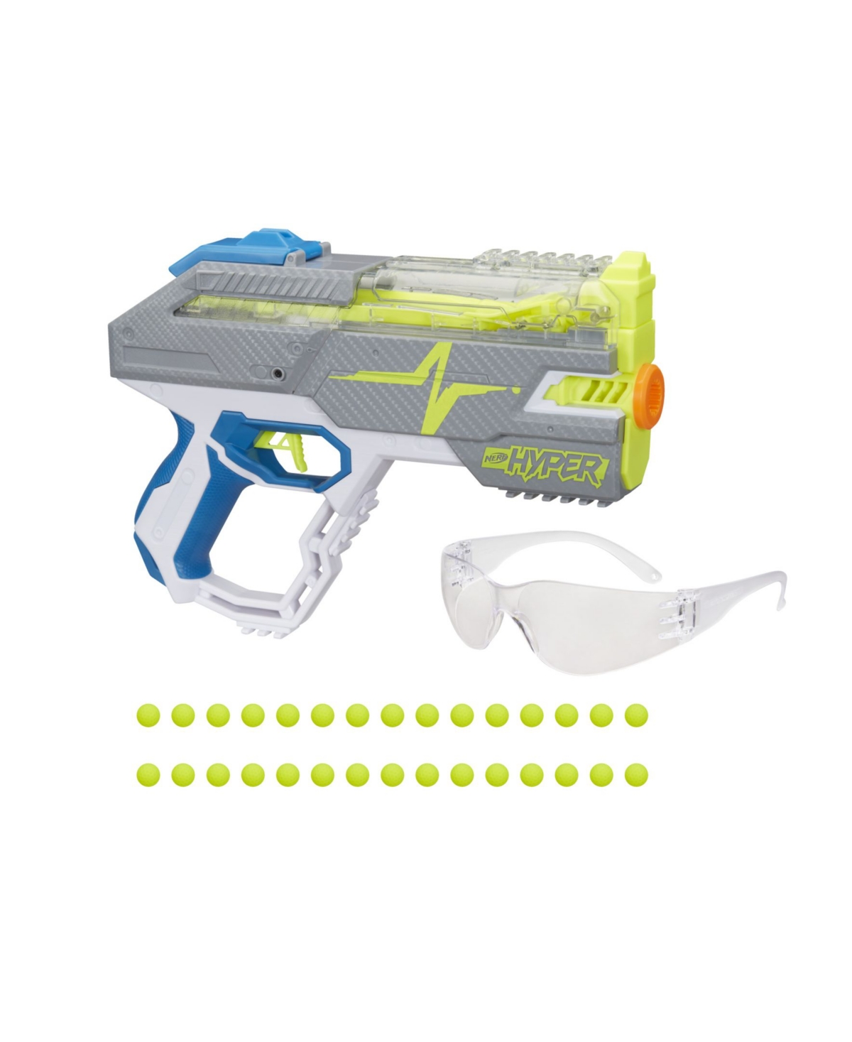 Nerf Hyper Rush-40 Pump-Action Blaster and 30 Nerf Hyper Rounds