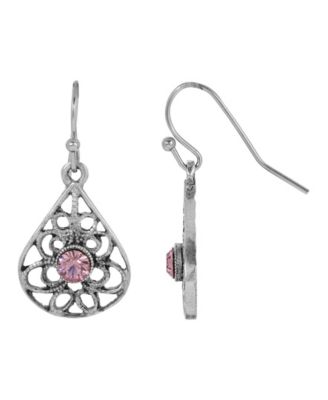 Crystal Filigree Drop Earrings