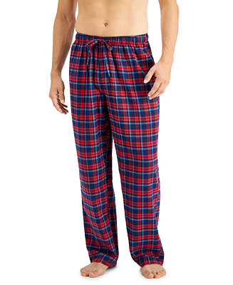 Club Room Men's Flannel Print Pajama Pants, Created for Macy's - Macy's