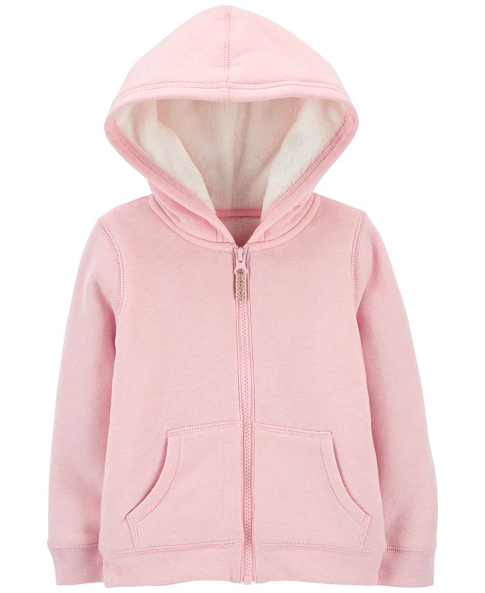 Carter's Toddler Girls Faux-Fur Lined Hoodie - Macy's