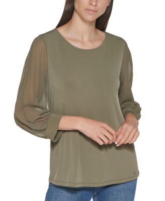 calvin klein chiffon blouse