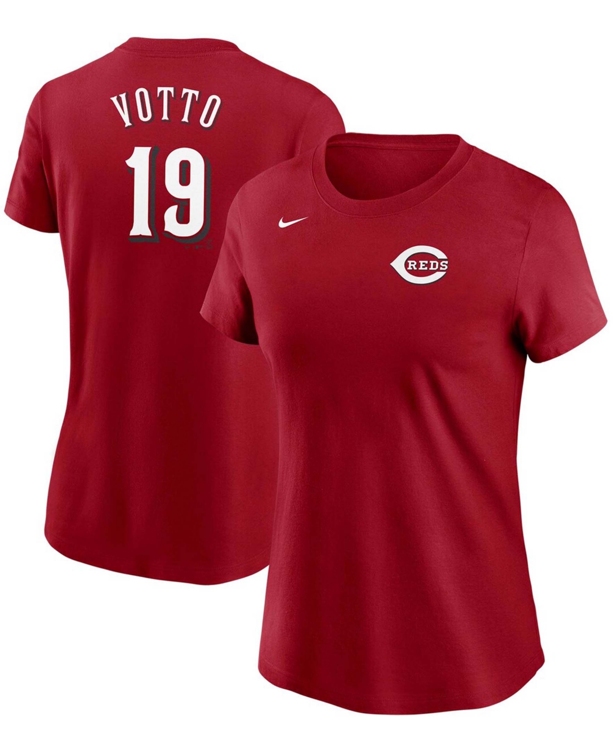 Women's Joey Votto Red Cincinnati Reds Name Number T-shirt