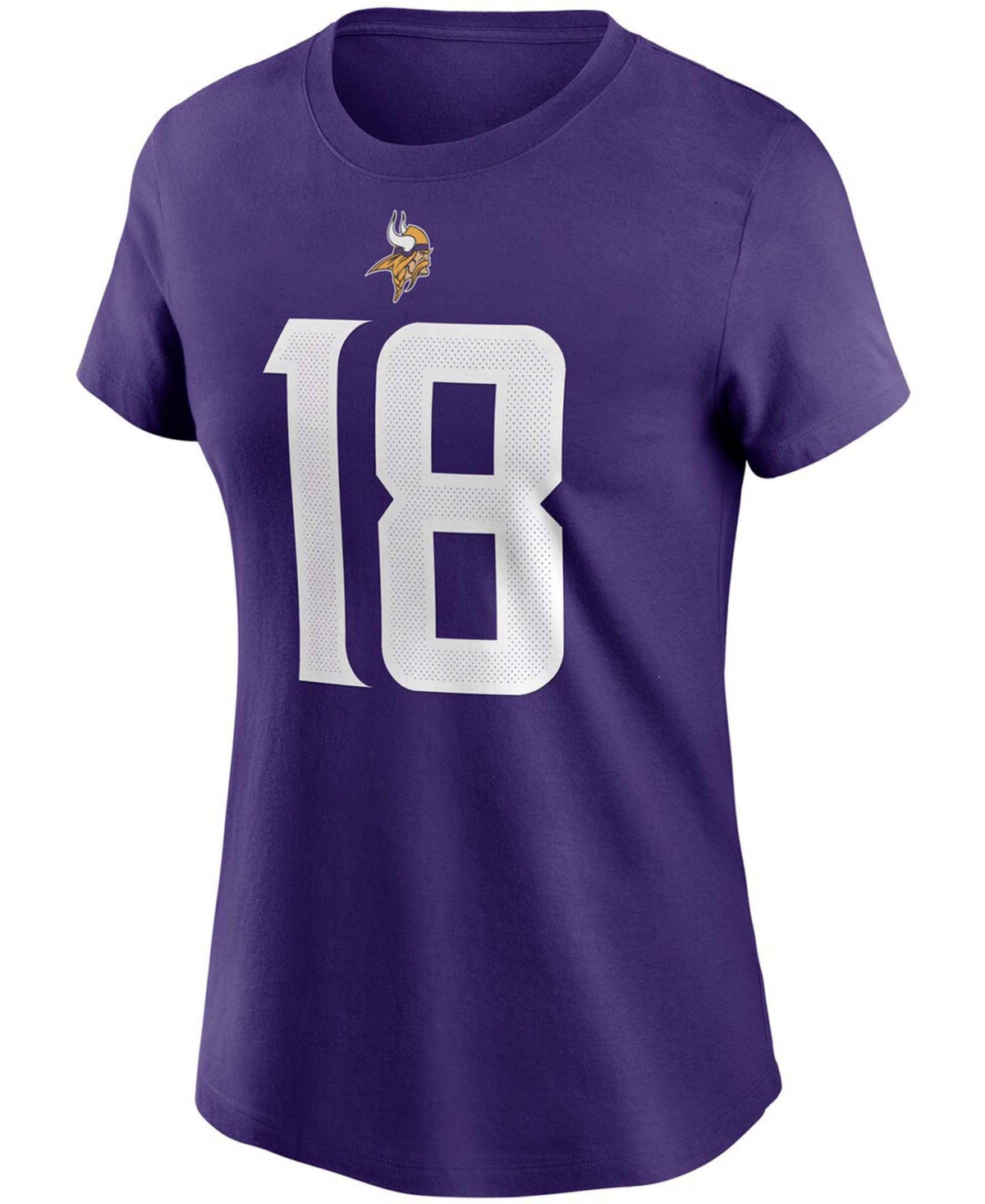 Women's Justin JeffersonMinnesota Vikings Name Number T-shirt - Purple