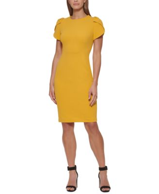 calvin klein solid sheath dress