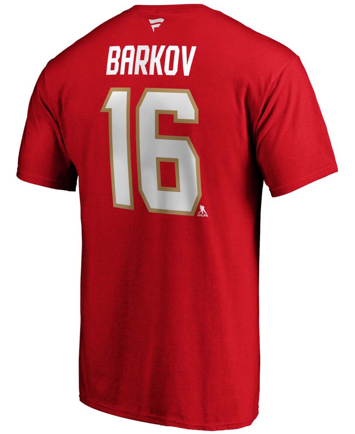 Men's Aleksander BarkovFlorida Panthers Team Authentic Stack Name and Number T-shirt - Red