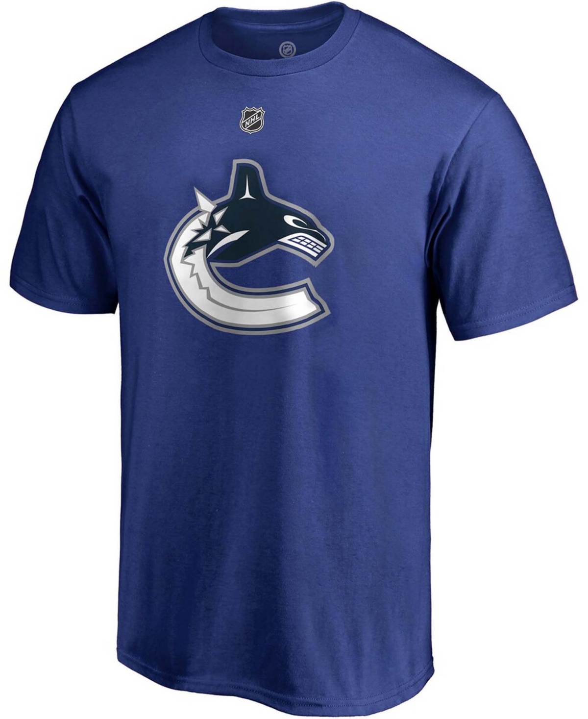 Men's Elias PetterssonVancouver Canucks Team Authentic Stack Name and Number T-shirt - Blue