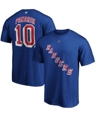 Men's Artemi Panarin Blue New York Rangers Player Authentic Stack Name and Number T-shirt