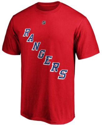Men's Alexis Lafreniv&reg;re Red New York Rangers Authentic Stack Name and Number T-shirt
