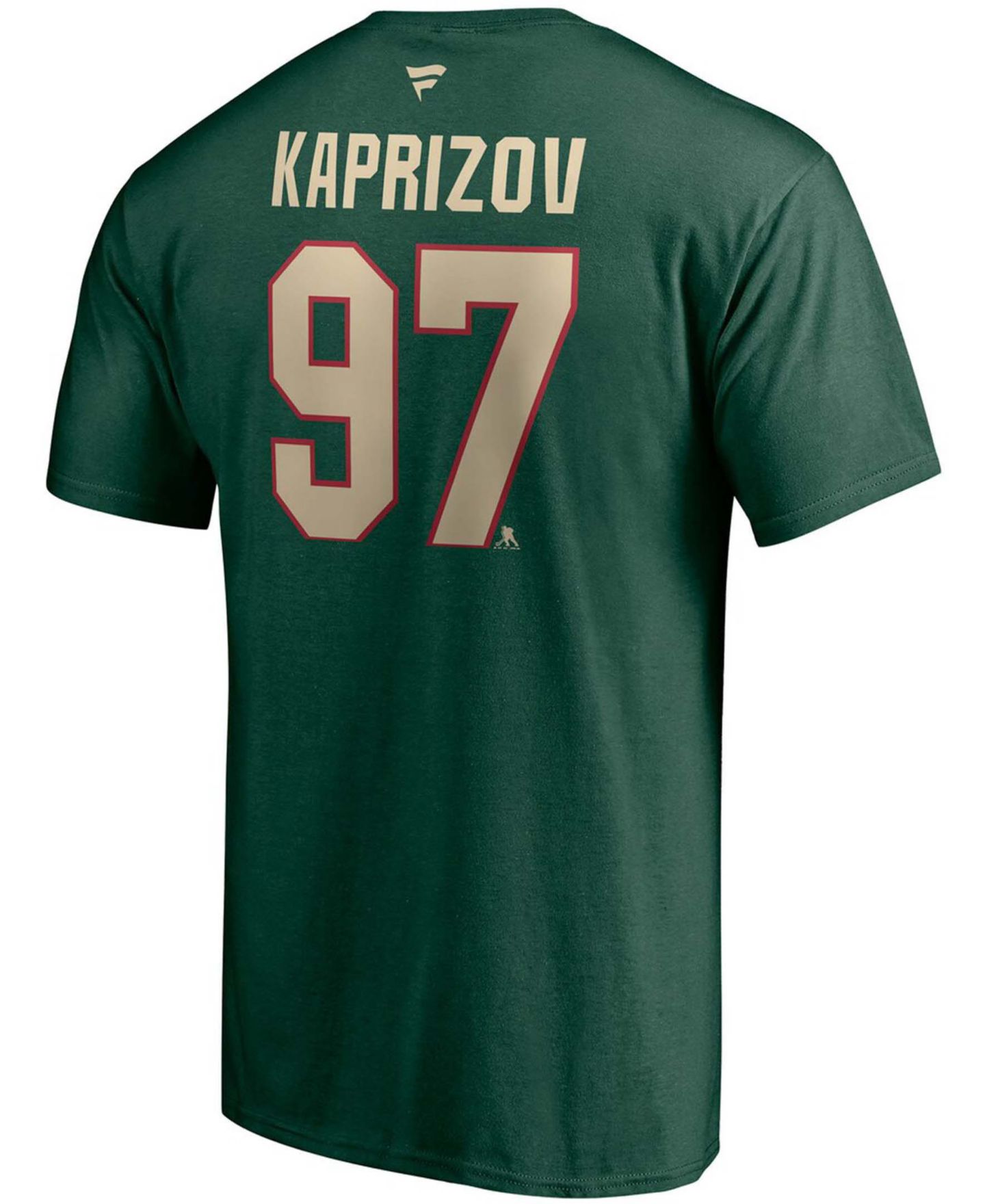 Мужская футболка Fanatics Kirill Kaprizov Green Minnesota Wild Authentic Stack Name and Number — фото 3