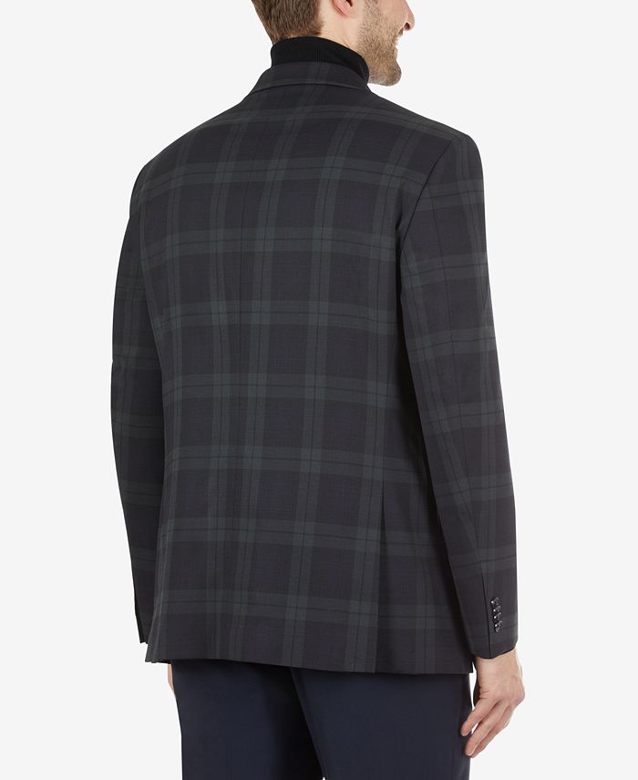 Tommy Hilfiger Men's Modern Fit Plaid Suit Separate Jacket - Macy's