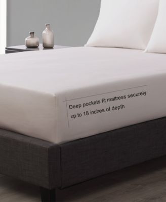 Solid 800 Thread Count Cotton Sateen 4 Piece Sheet Set, Queen